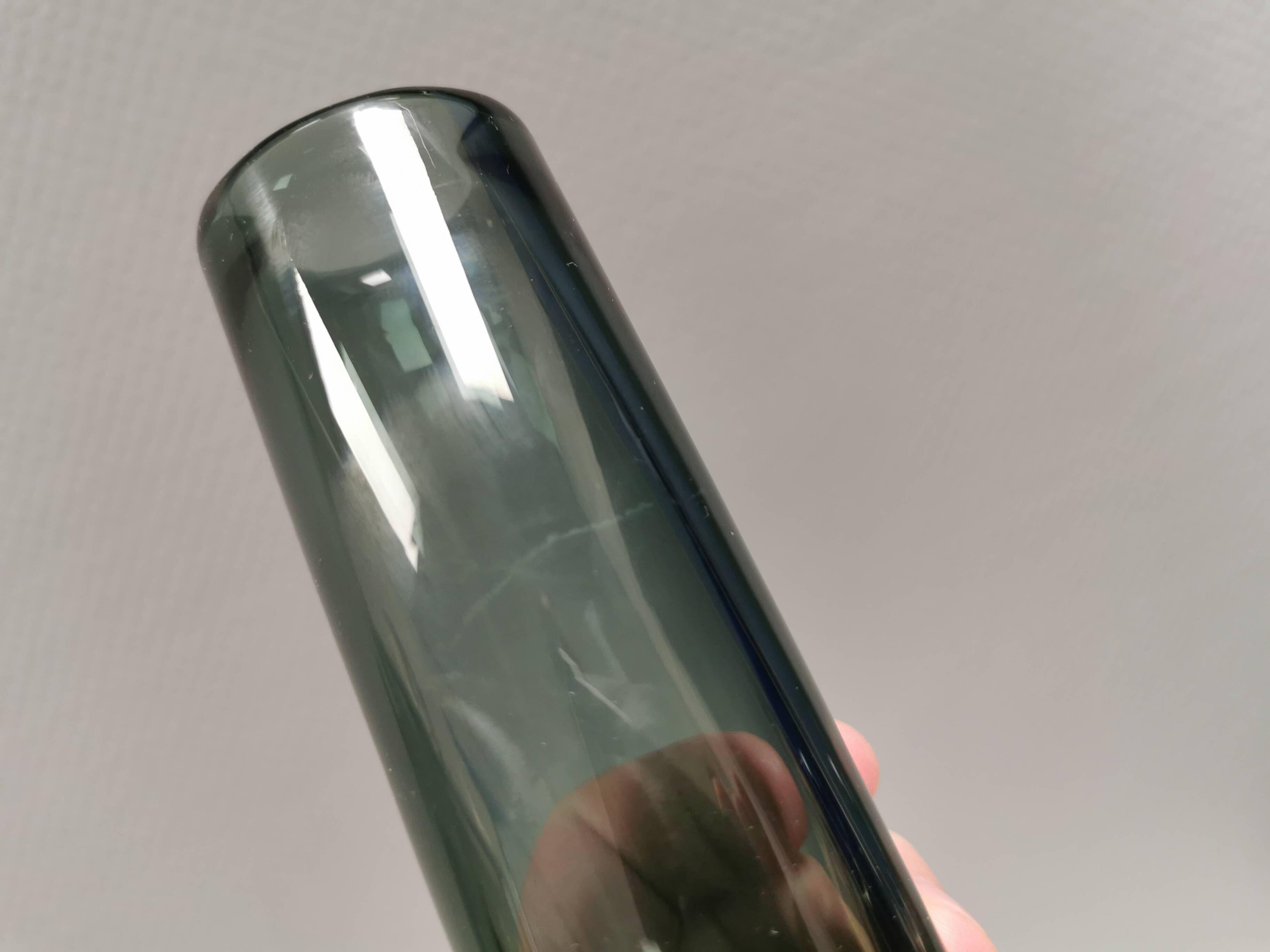 Vase in a ‘smoked’ colour by Per Lütken for Holmegård, 1960, Denmark