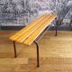 Slatted school bench