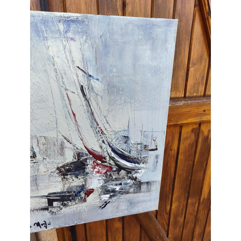 3 marine oil paintings by Robert Moifrai