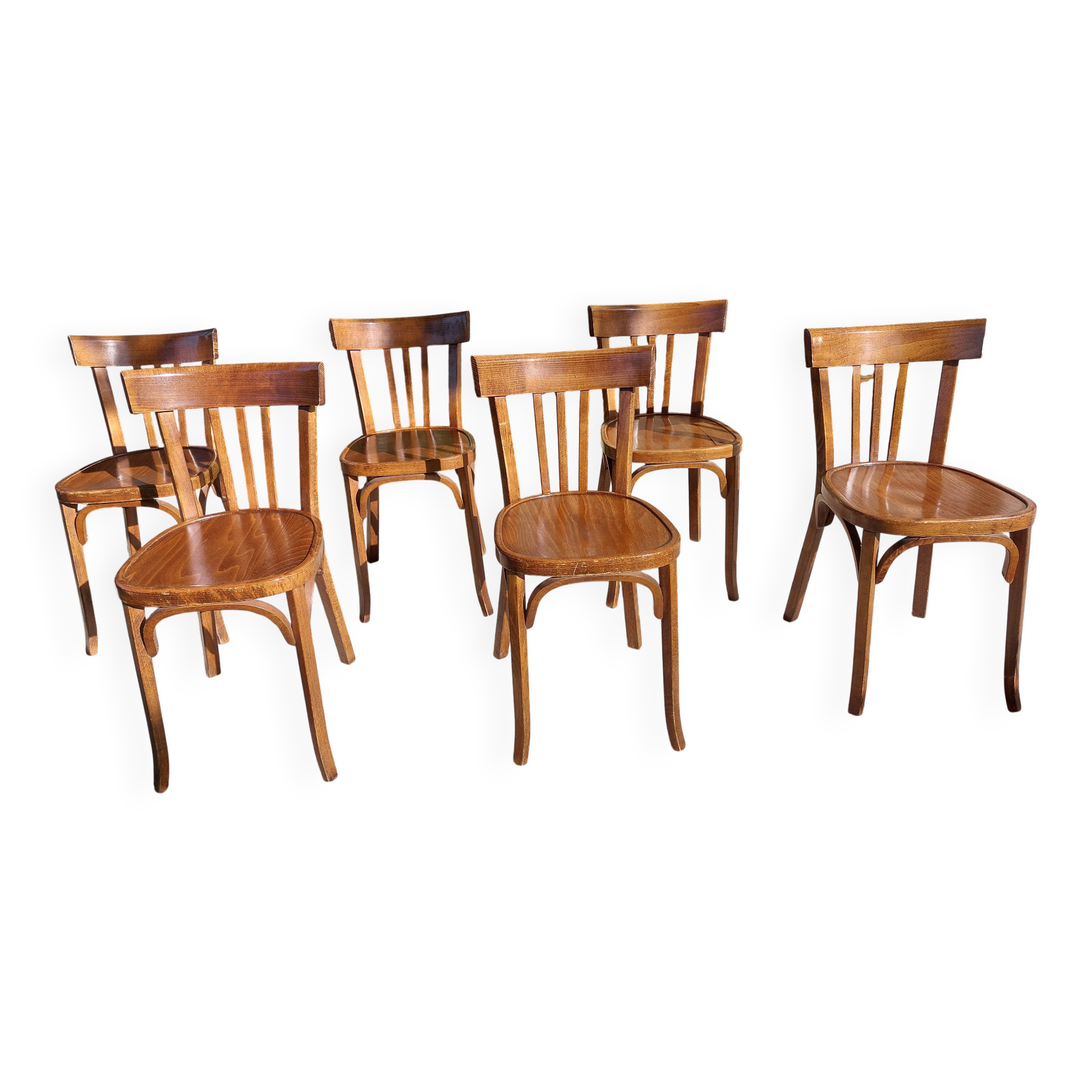 5 vintage Baumann bistro chairs