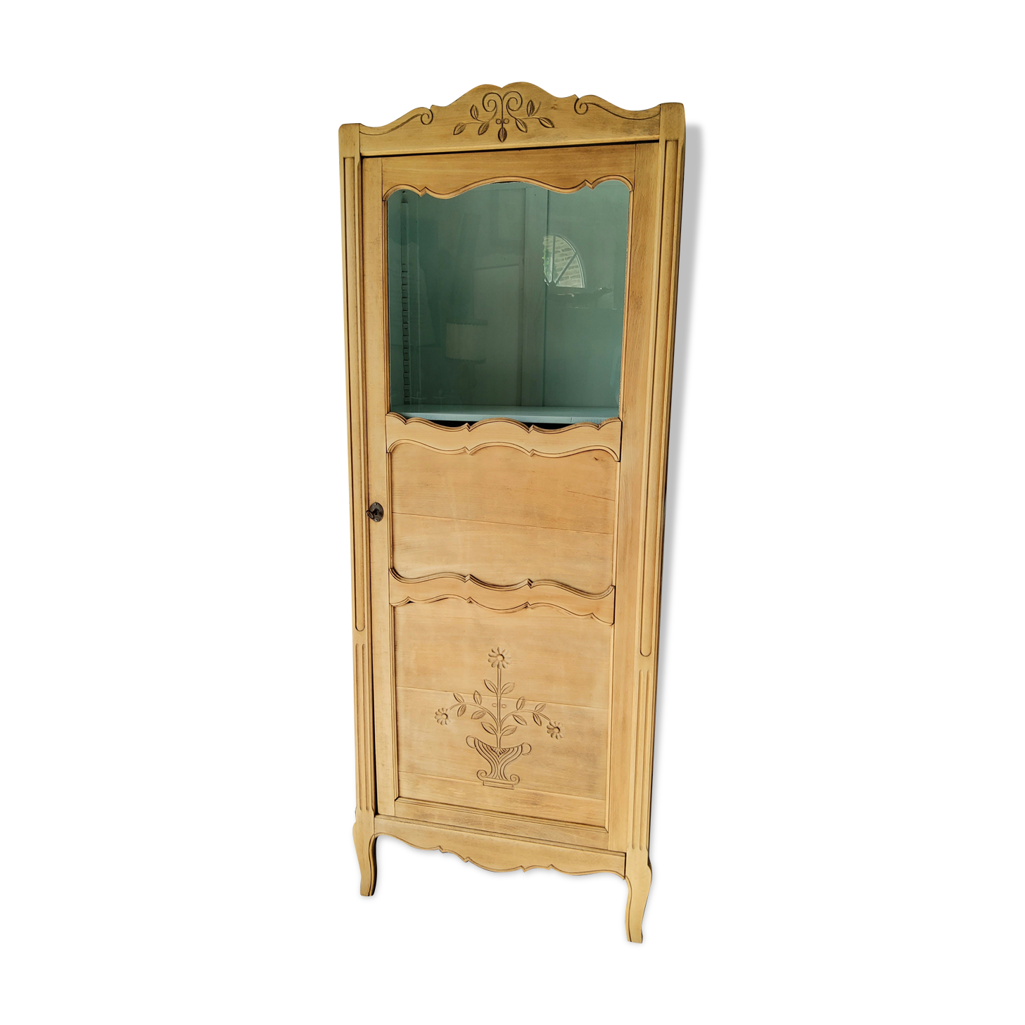 Carved and glazed wardrobe