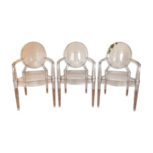 3 fauteuils style kartell - starck