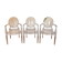 3 transparent Kartell Louis Ghost chairs – Philippe Starck