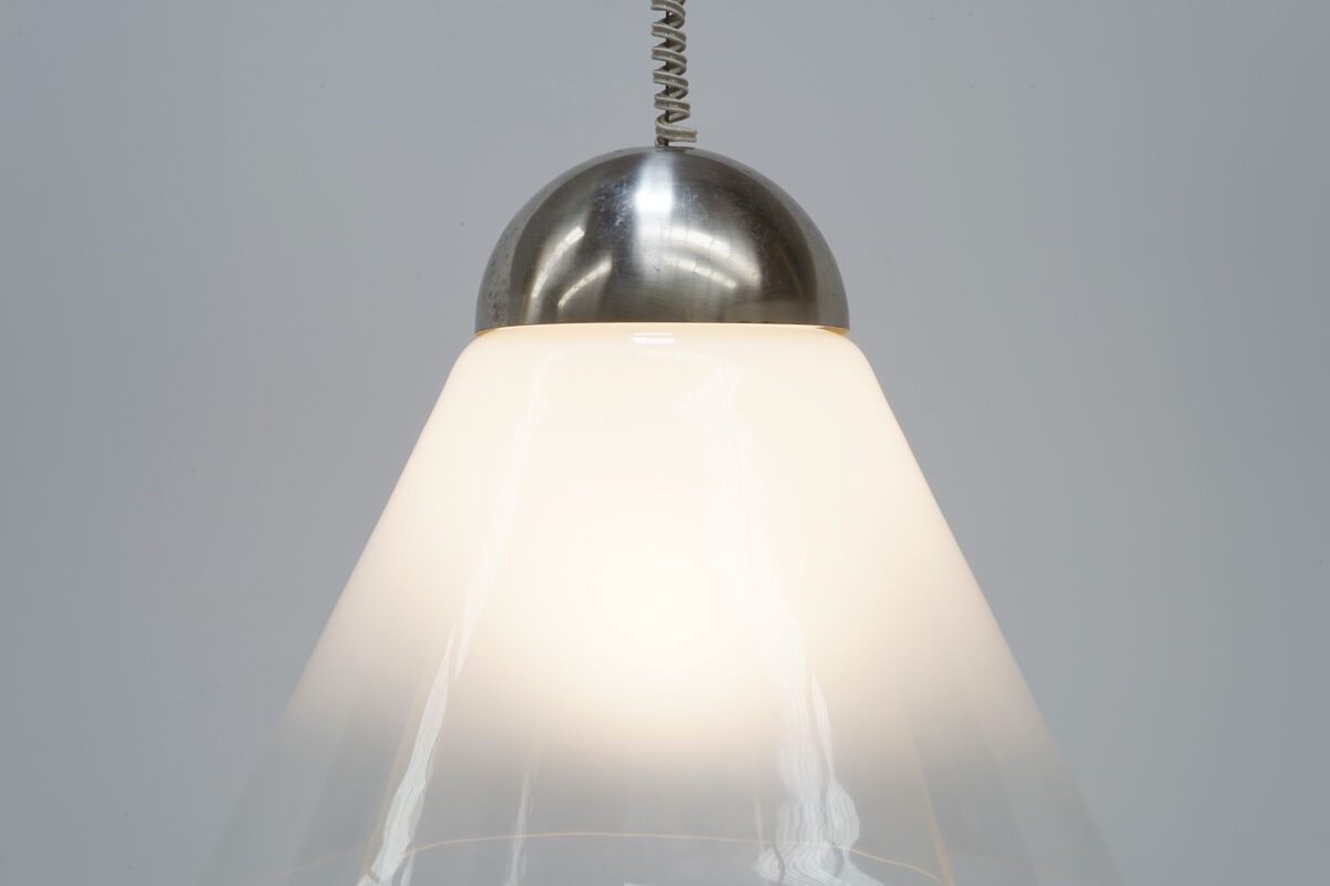 Italian double-blind glass suspension from the 1970s