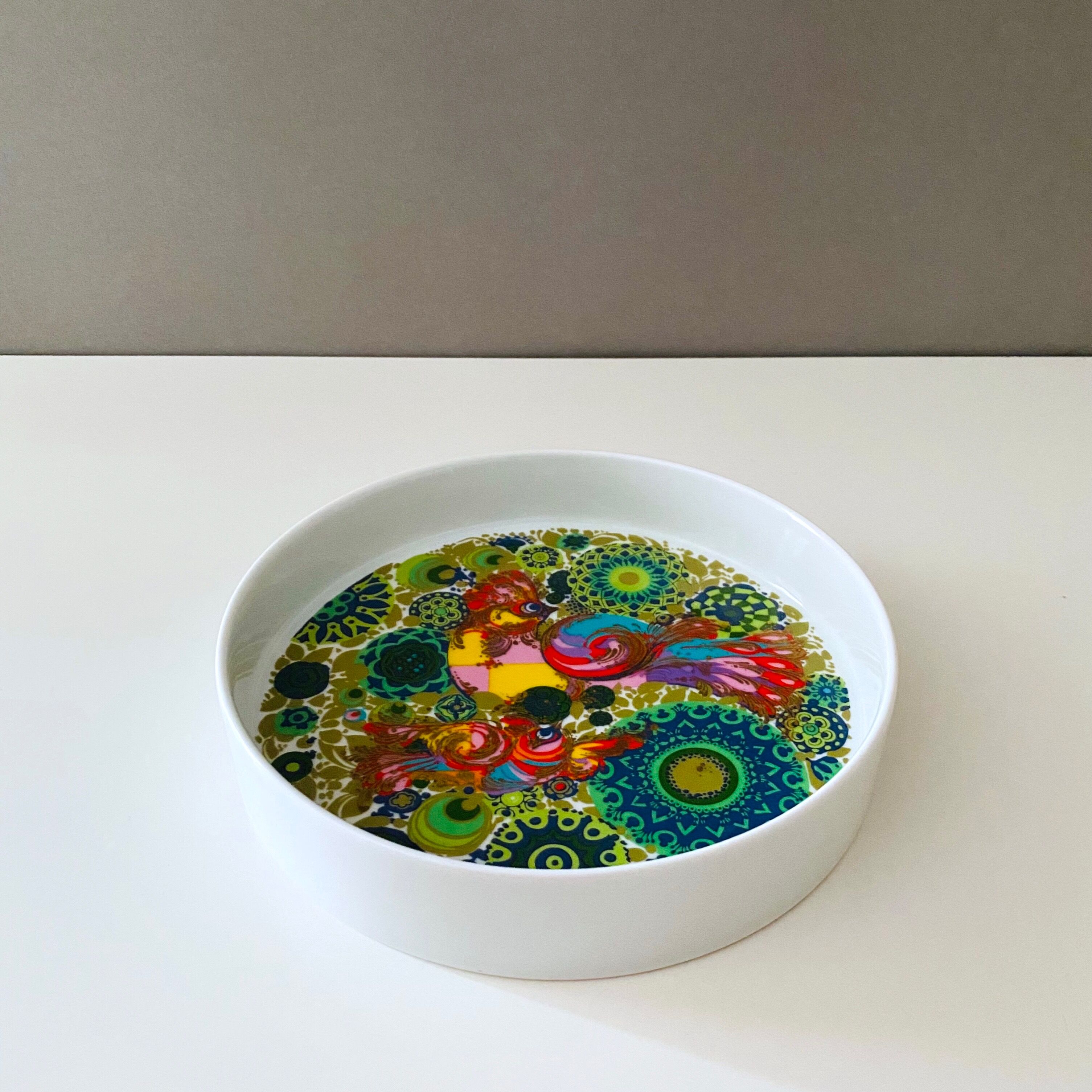 Rosenthal Feuervogel Porcelain Bowl by Björn Wiinblad, Rosenthal Studio Line, Bowl, Plate