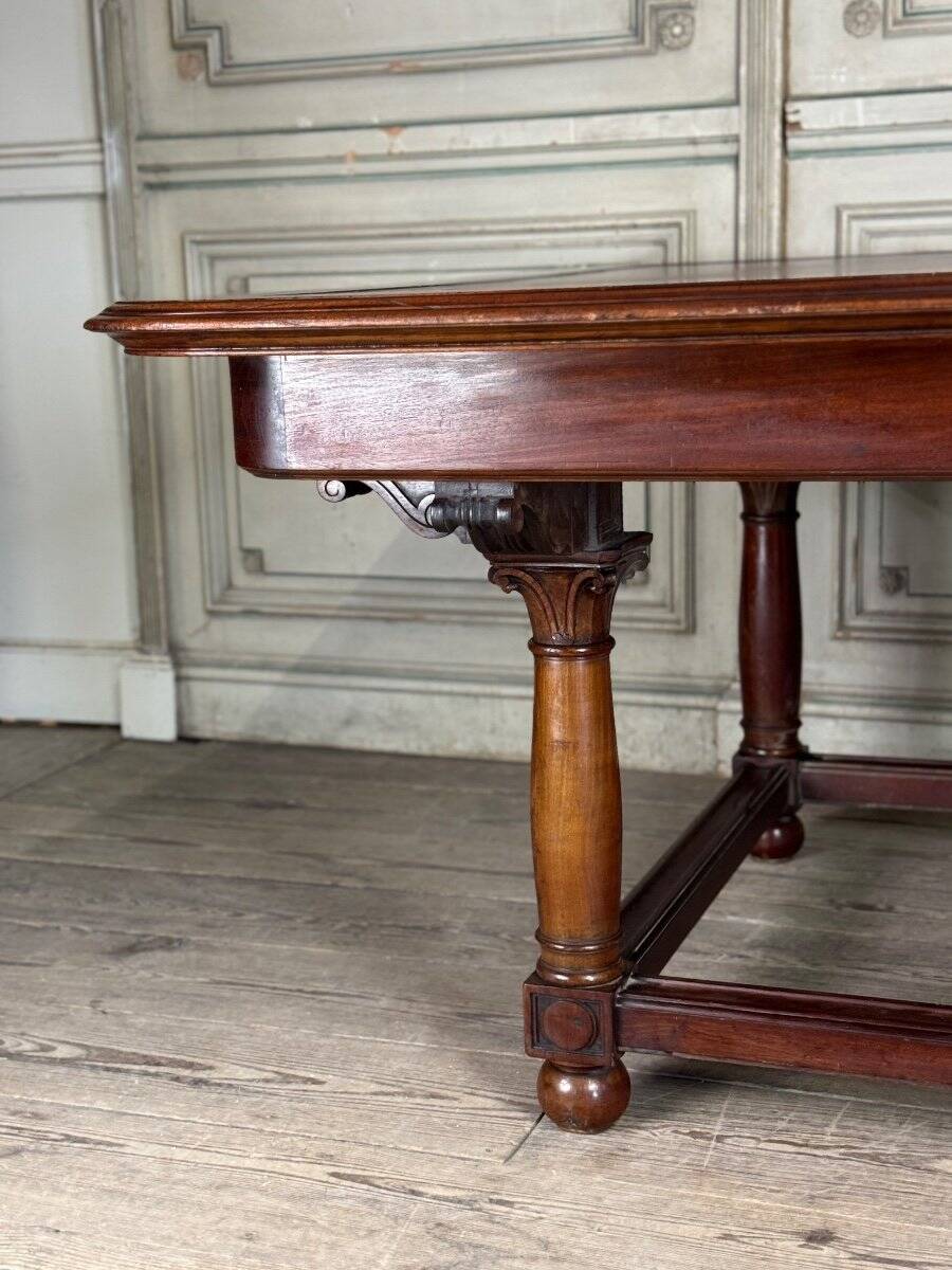 Paire de tables de bibliothèque en acajou, vers 1880