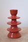 Dark pink ceramic candlestick