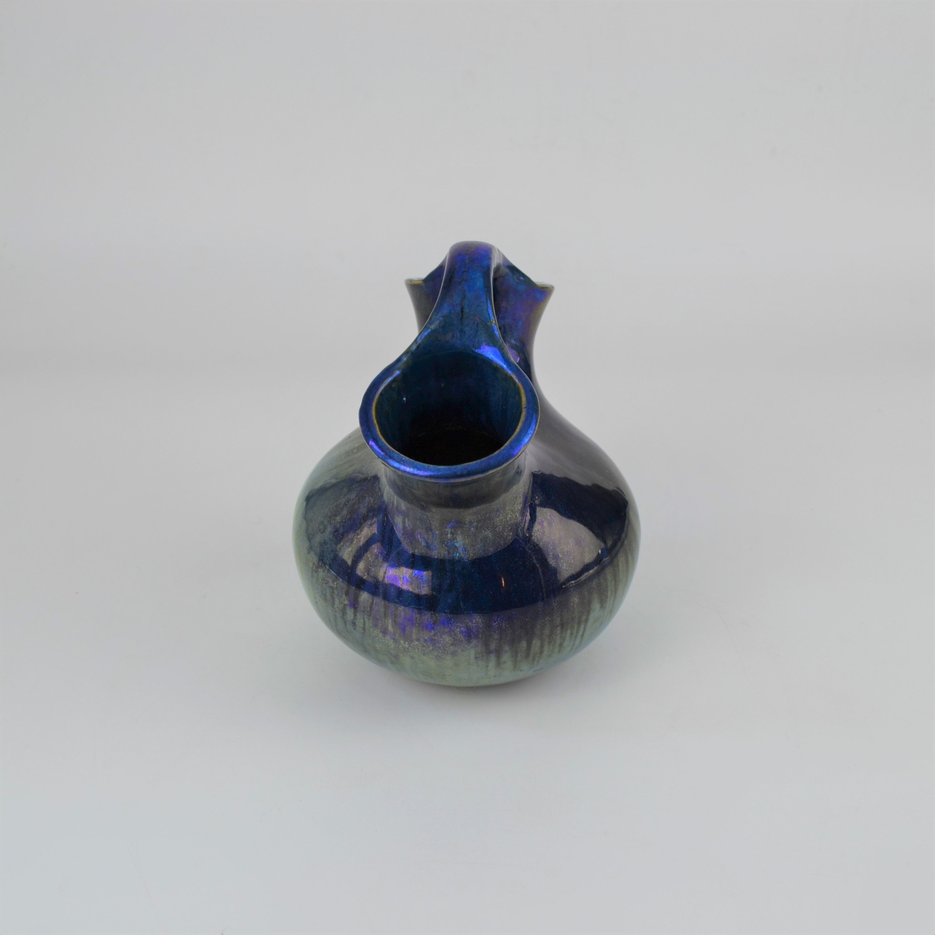 Vase en grès flammés à reflets métalliques de la S.A.P.C. de Rambervillers