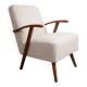 Vintage Lounge Chair Bouclè Pearl Full Refurbished, 1970s.