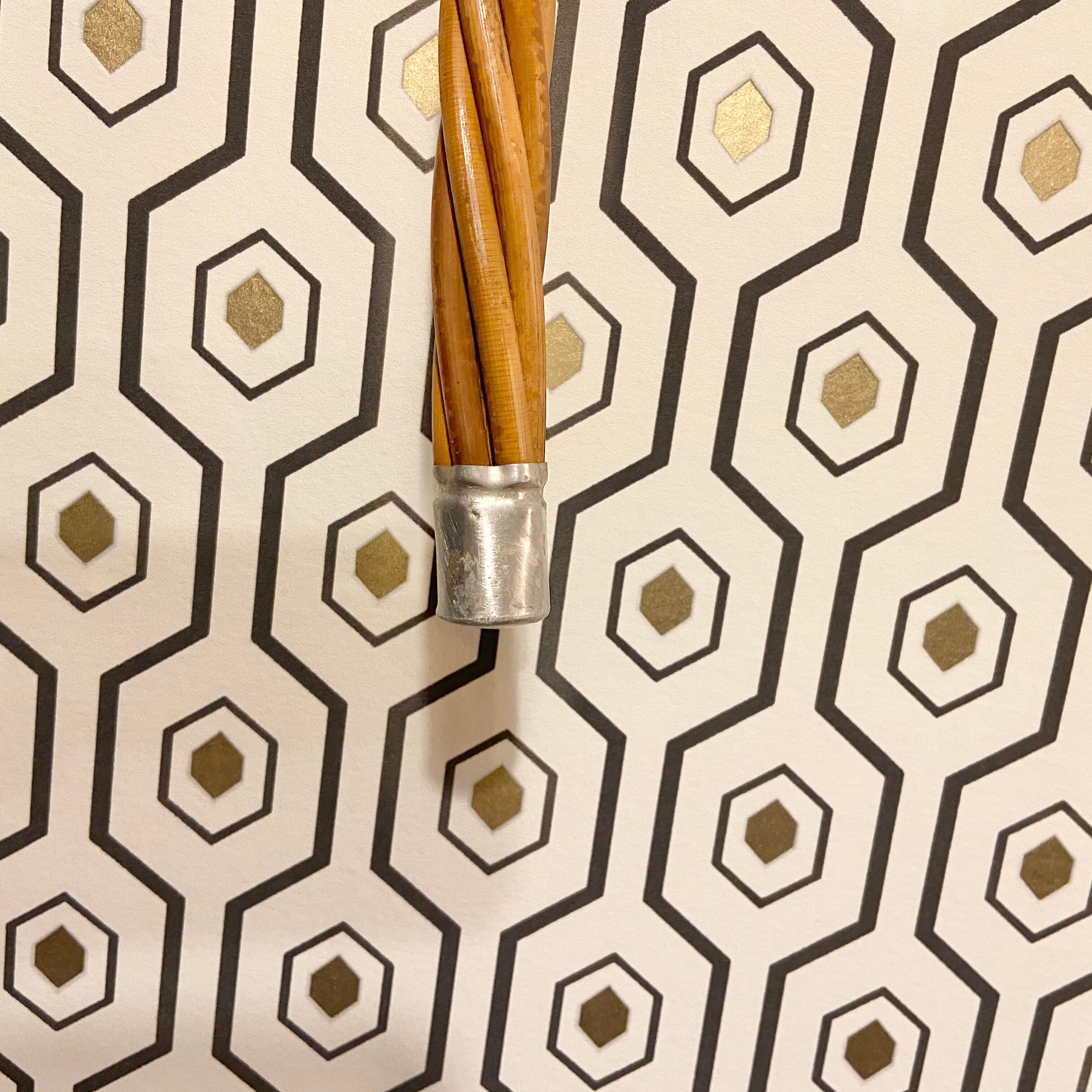 Vintage rattan carpet beater-1950s