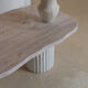 Table basse Venus irrégulière travertin naturel - 120x60cm