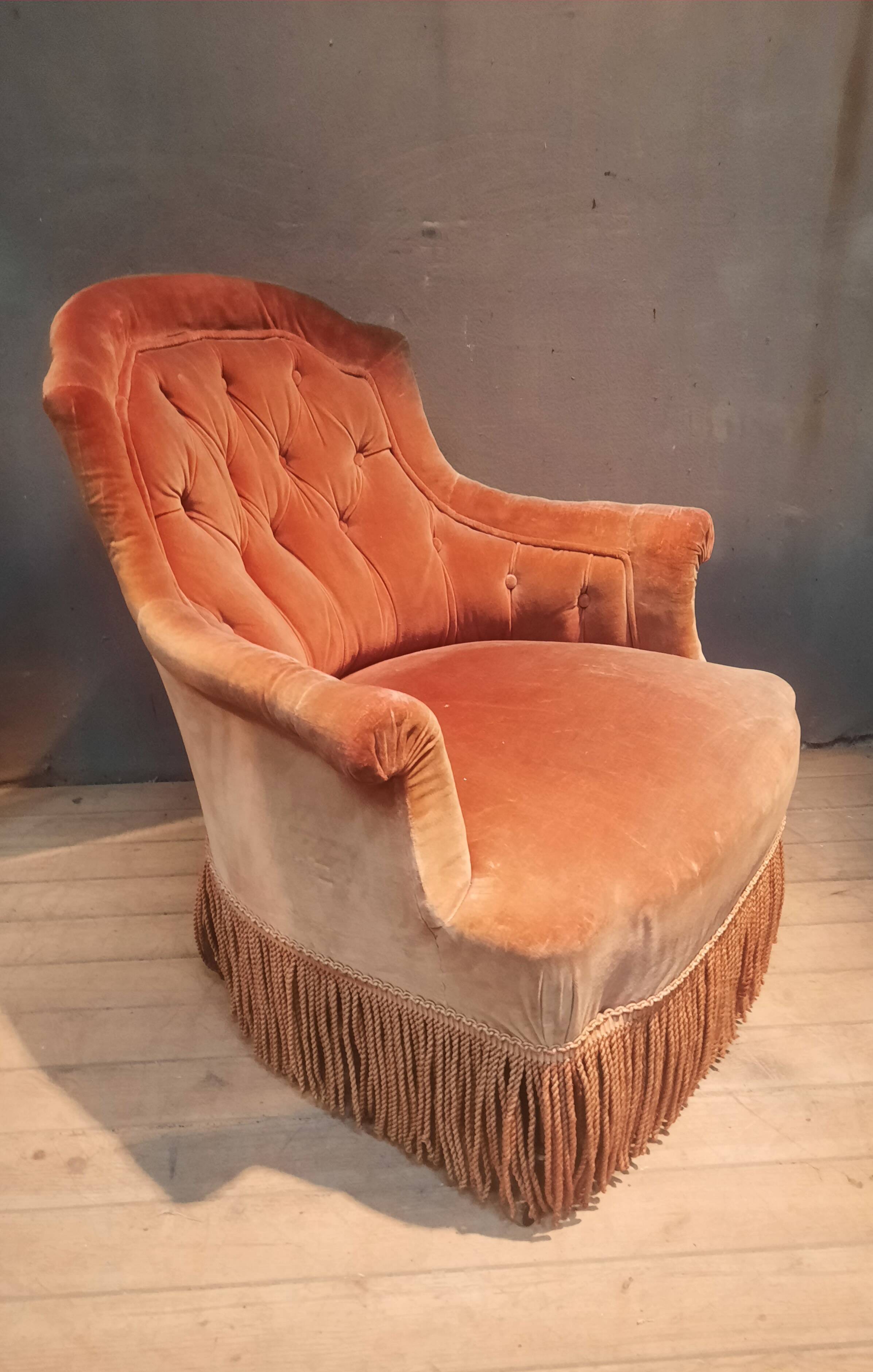 Paire de fauteuils crapaud