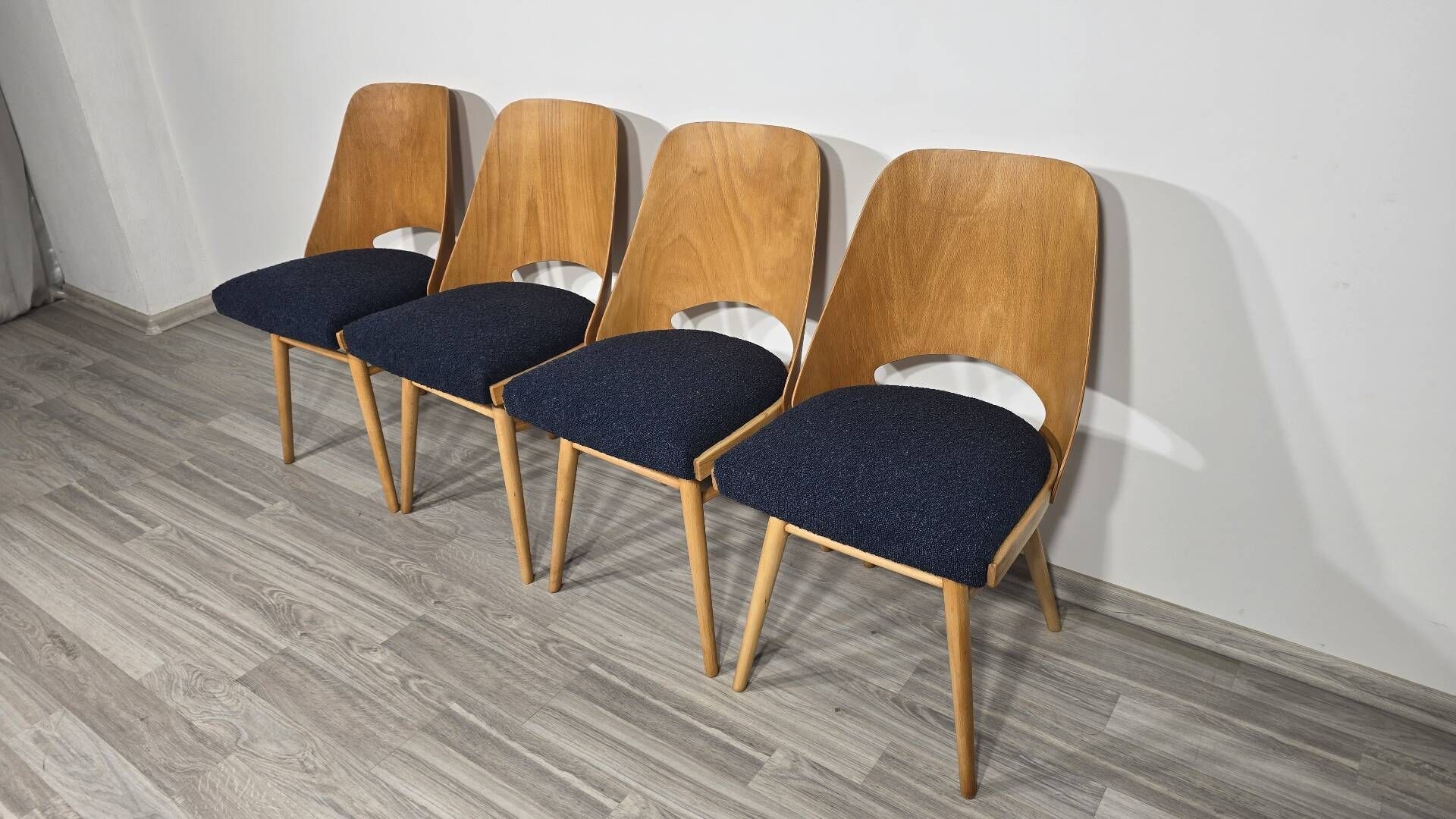Dining Chairs by Radomir Hoffman for Ton, 1950s, Set of 4