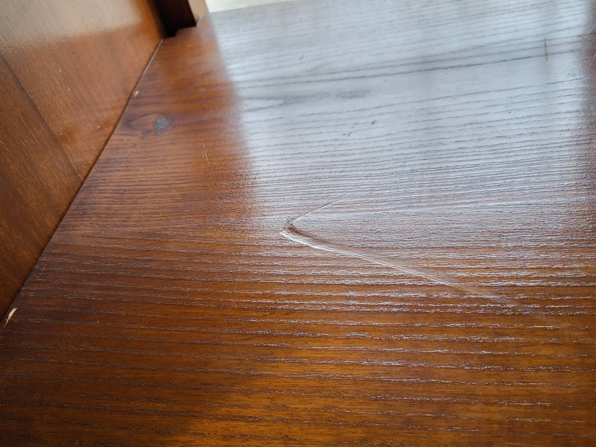 High sideboard in rosewood and marble slab, Louis XVI style, French