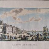 Engraving, the port of Bordeaux