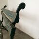 Garden bench foot cast iron art nouveau style