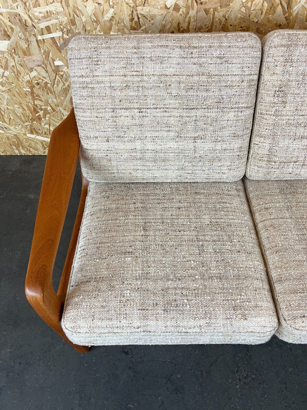 60s 70s teak sofa 2 seater couch J. Kristensen Danish Denmark Design