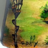 Pair of glazed Basque pottery signed G. Defly - 1950s.