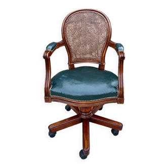 Louis XVI style mahogany office armchair
