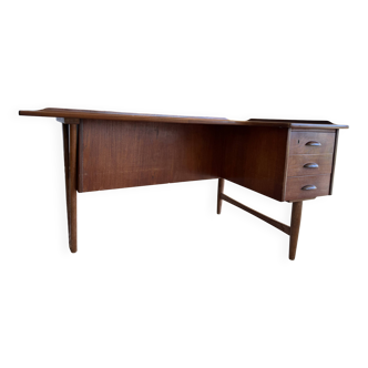 1 Lovig desk in teak, oak base circa 1960