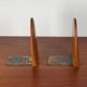 Mid-century Scandinavian wooden bookends, 1960s, set of 2.