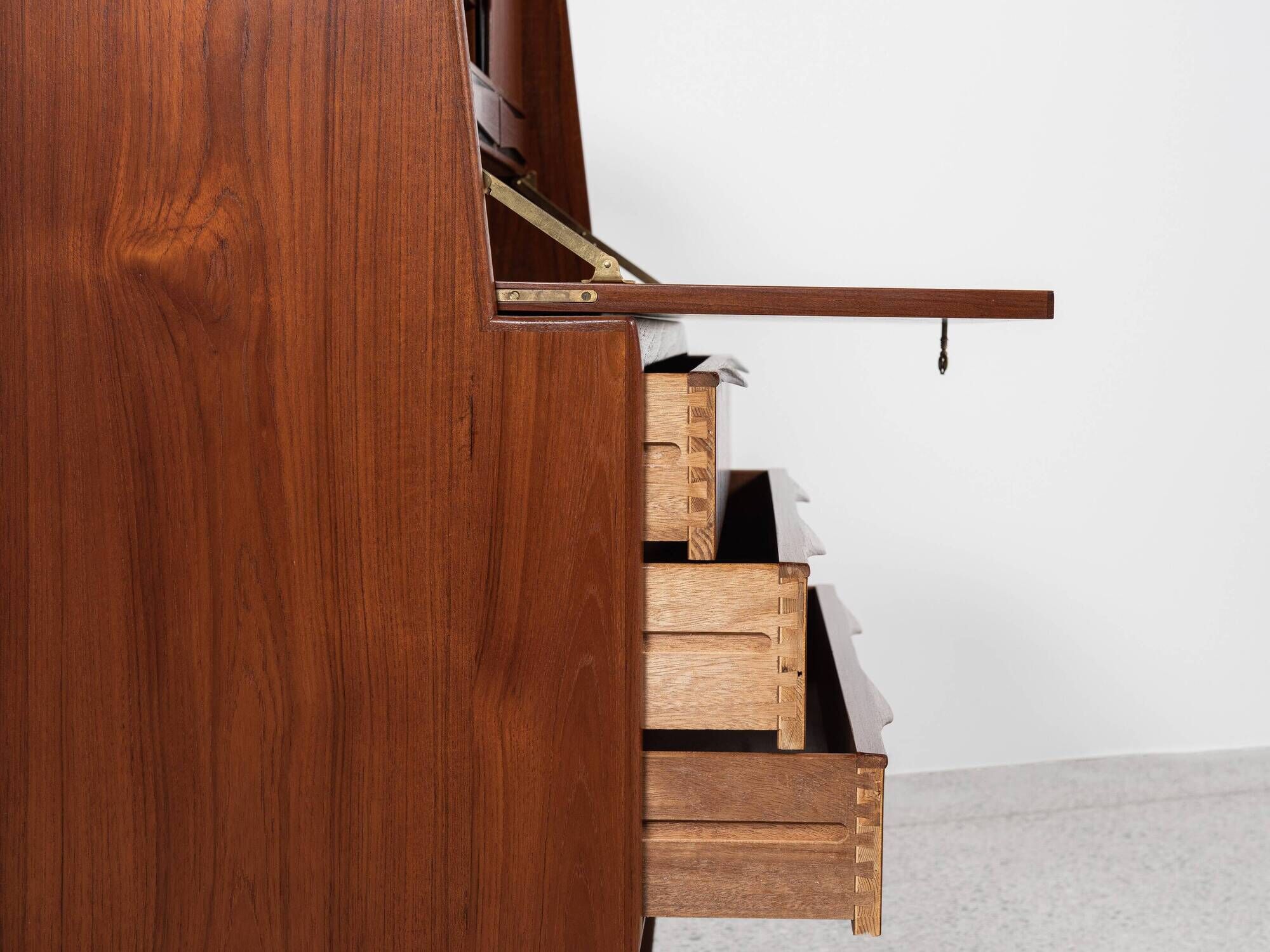 Danish Midcentury secretaire in teak by Erling Torvits for Klim Møbelfabrik