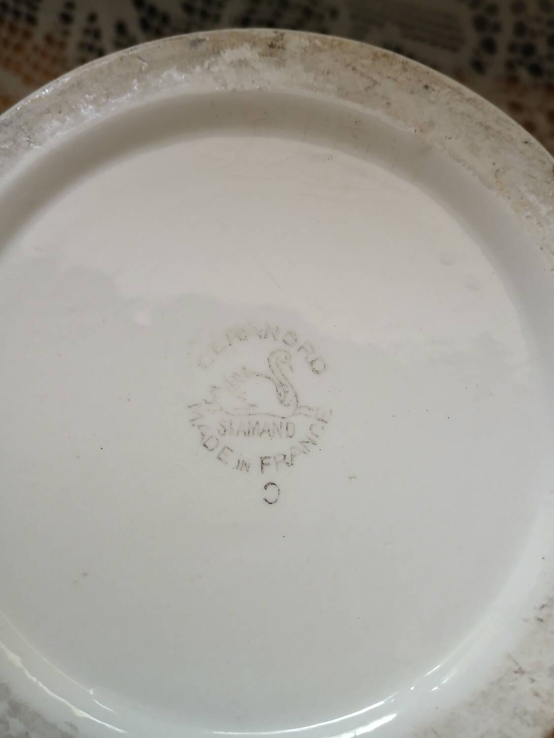 Large antique Saint Amand pitcher