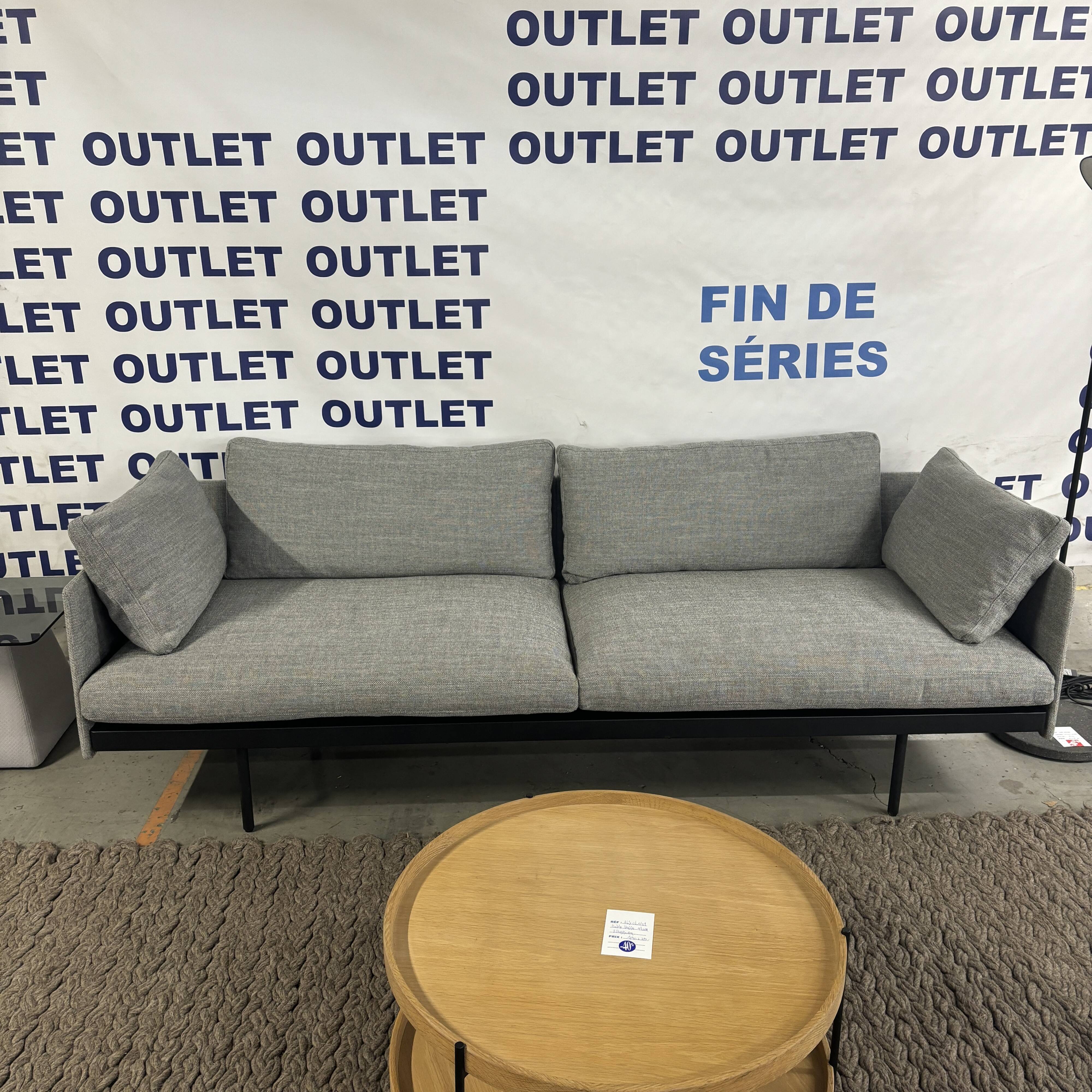 3-seater sofa Gray - Altassina