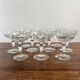 10 antique champagne glasses in blown glass, 19th century