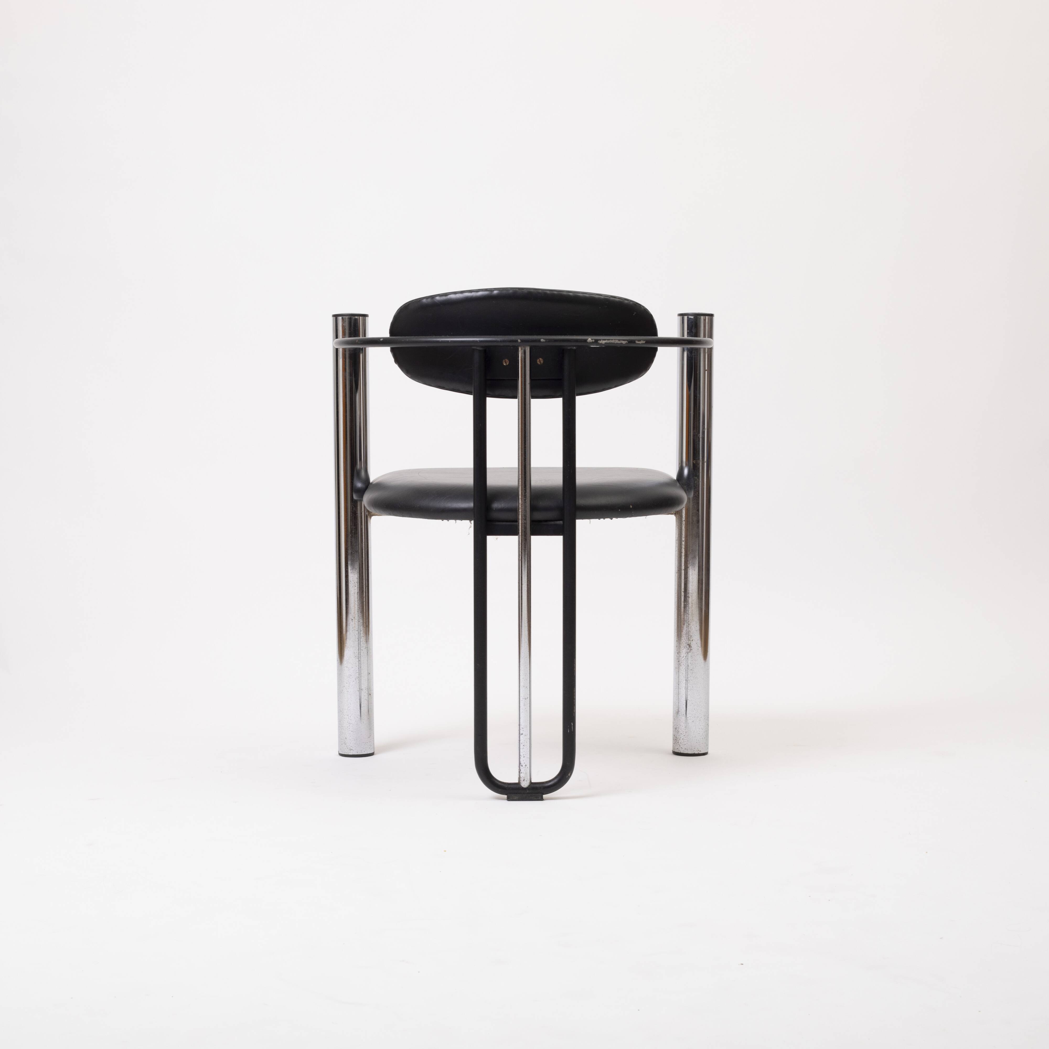 Unique postmodern chome armchair, Czechoslovakia, 1970s