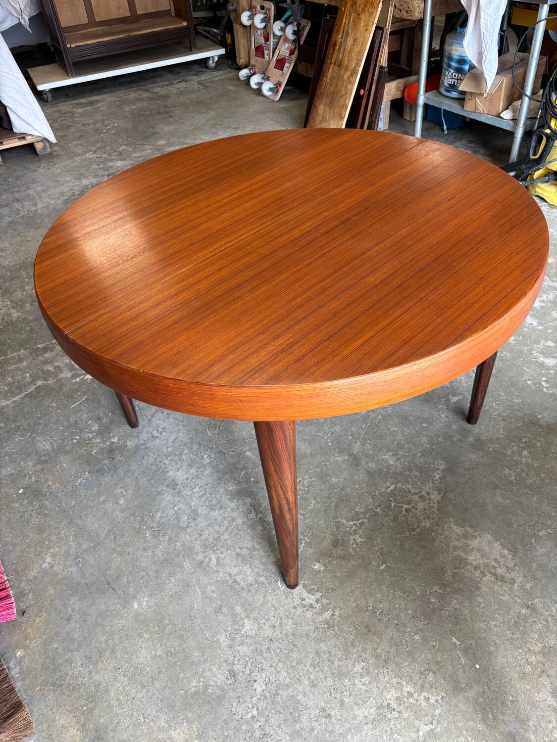 Vintage teak round table
