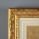 Old painting signed Pietro Michis, interior scene, 19th century.