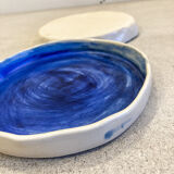 Duo of blue plates
