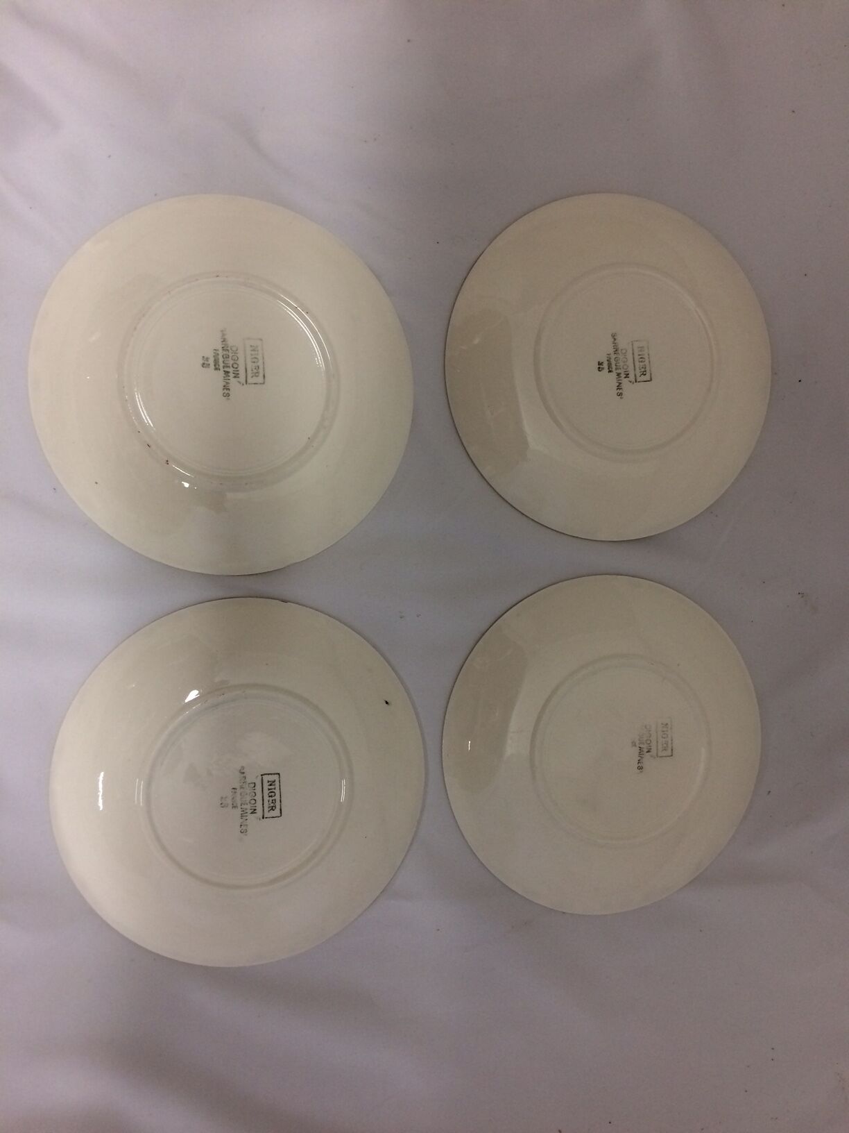 Plates dessert Niger Digoin Sarreguemines