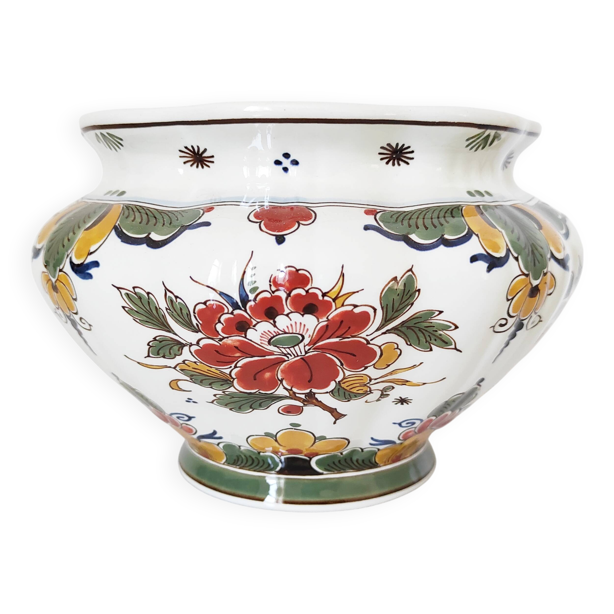 Delft Porceleyne Flower Pot Cache