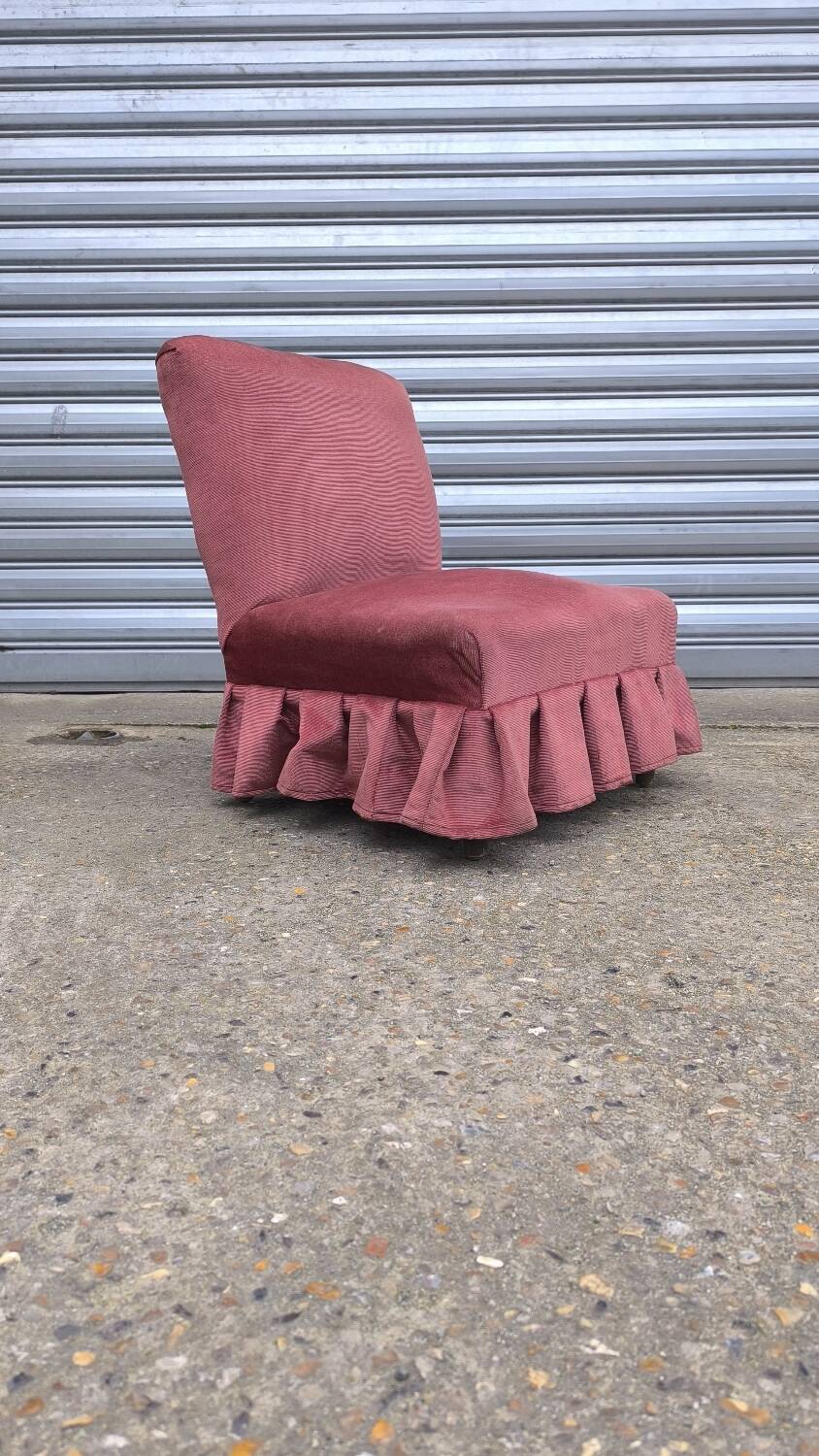 Pink velvet cocktail chair