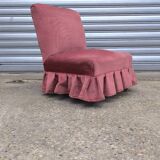 Pink velvet cocktail chair