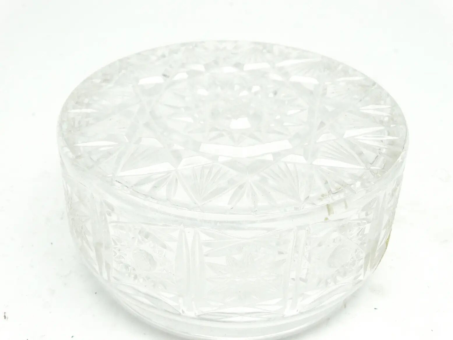 Bonbonniere, Art Nouveau style, pressed glass, Czechoslovakia, 1950s