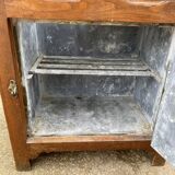 Meuble de métier Frigo bois glacière bar en chêne des années 30