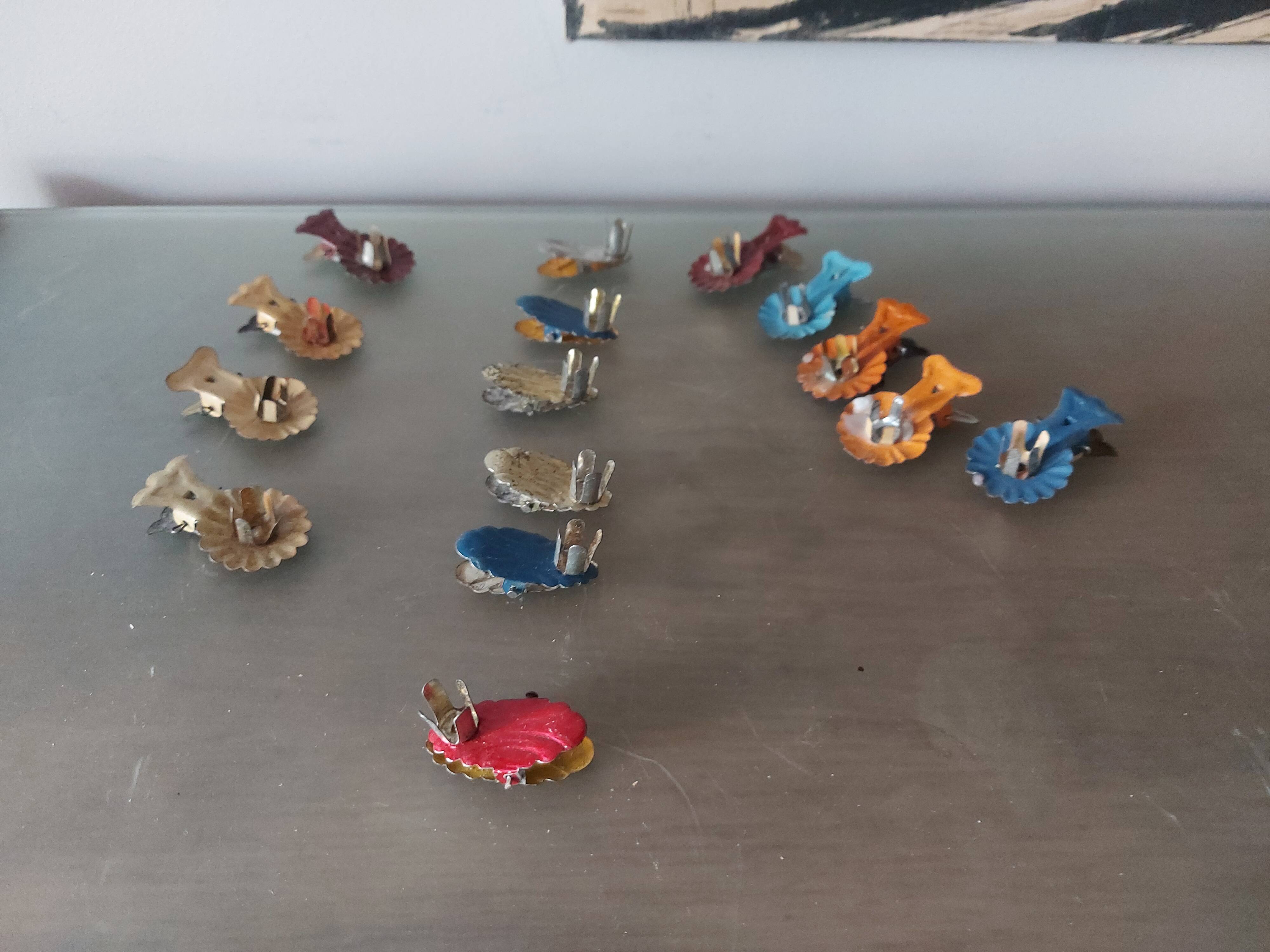 15 vintage clip-on candle holders