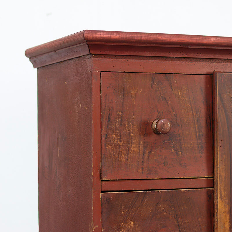 Antique painted kitchen bread cabinet