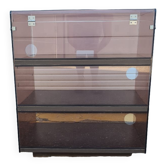 Hi-fi cabinet in smoked plexi 1970