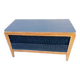Wood and rattan chest