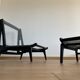 Paire de chauffeuses par Georges Tigien, 1950