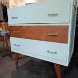 Superb 3-drawer chest of drawers with compass feet