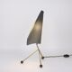 Tripod table lamp brass and metal 1950s
