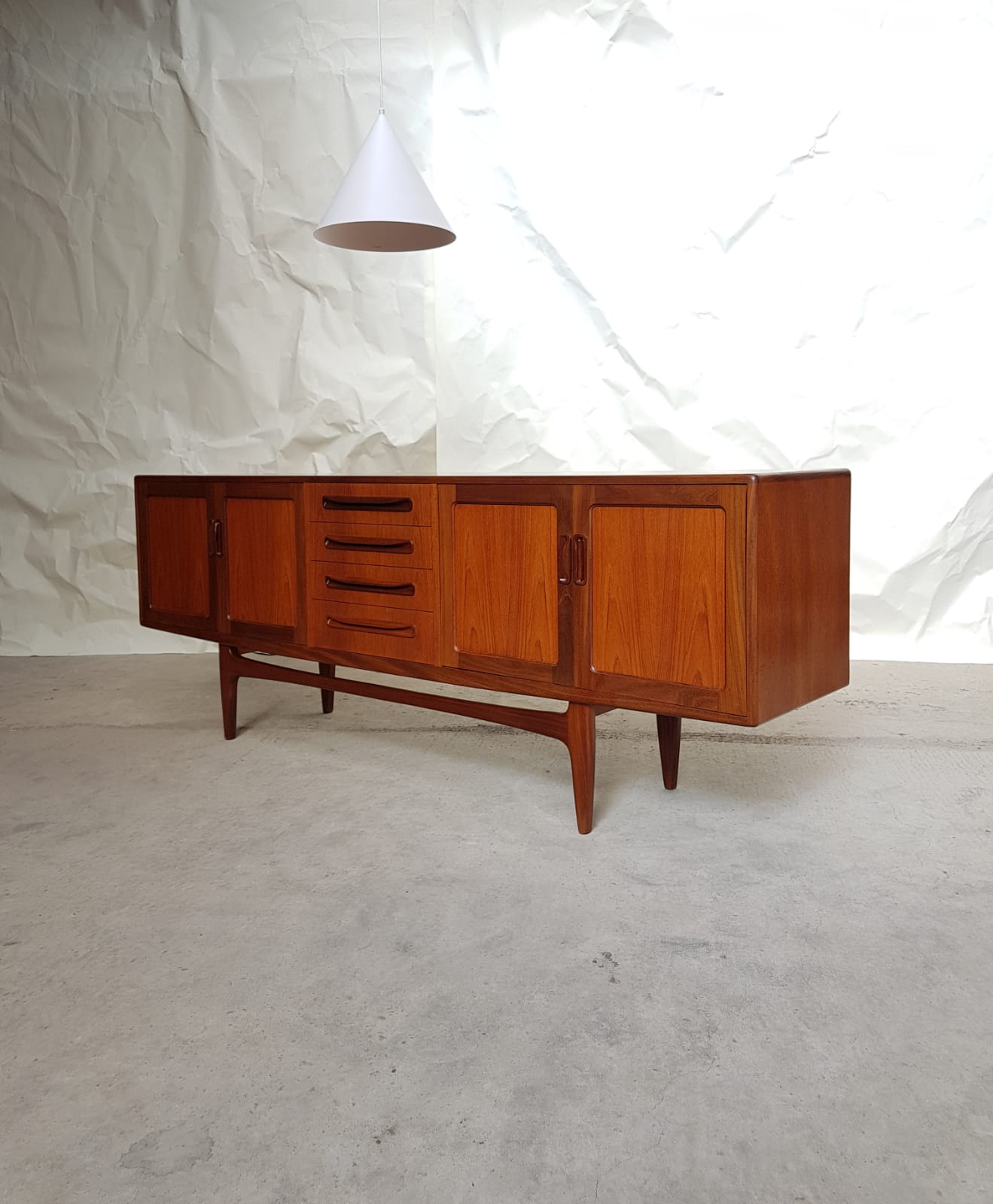 Vtg Mid Century G Plan Fresco Teak 7ft Sideboard Danish Design 60s 70s Retro