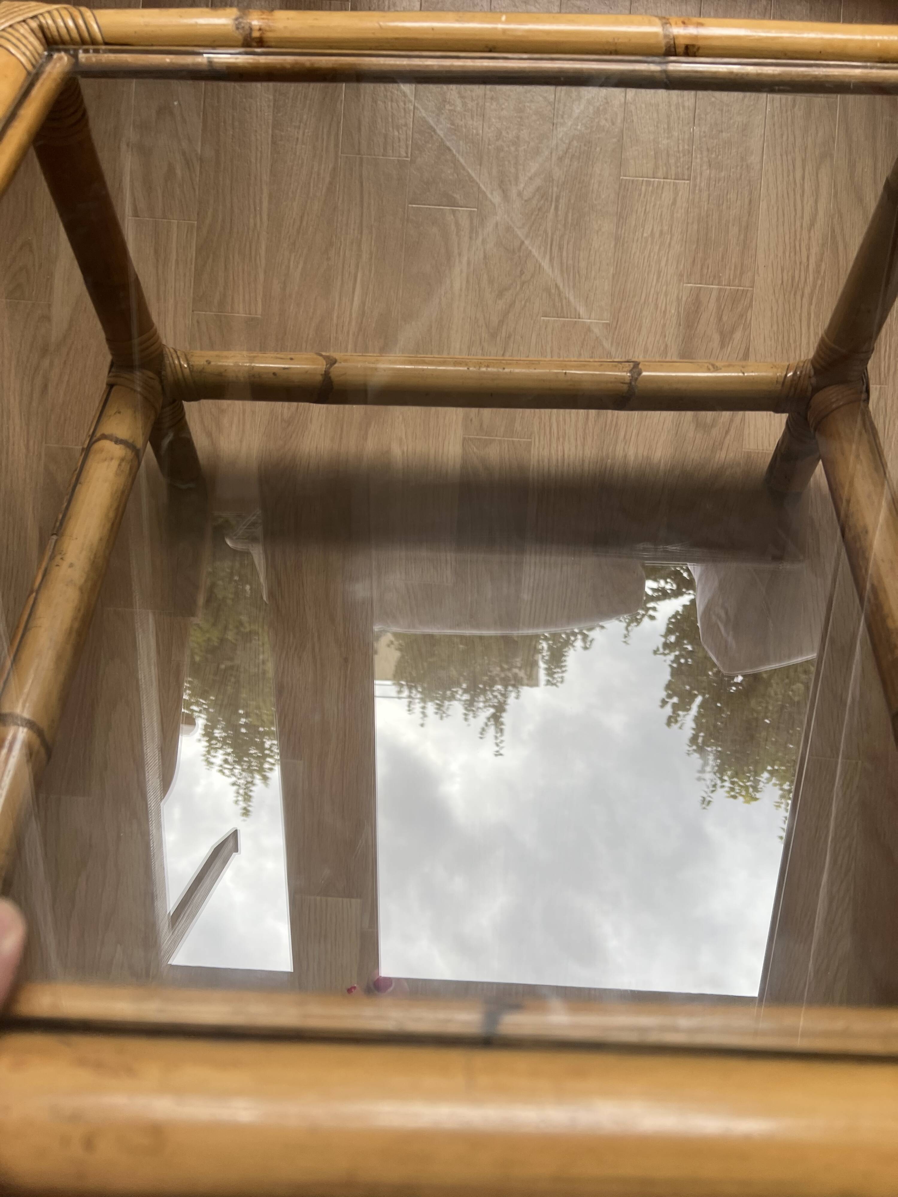 Table basse en rotin