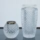 Old Crystal vase sterling silver 925 mount Emil Hermann A Vase and Toothpick Holder