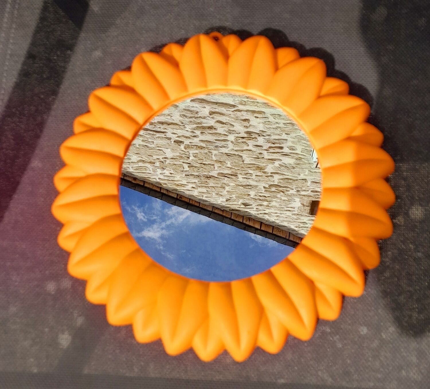 Plastic sun mirror 70s